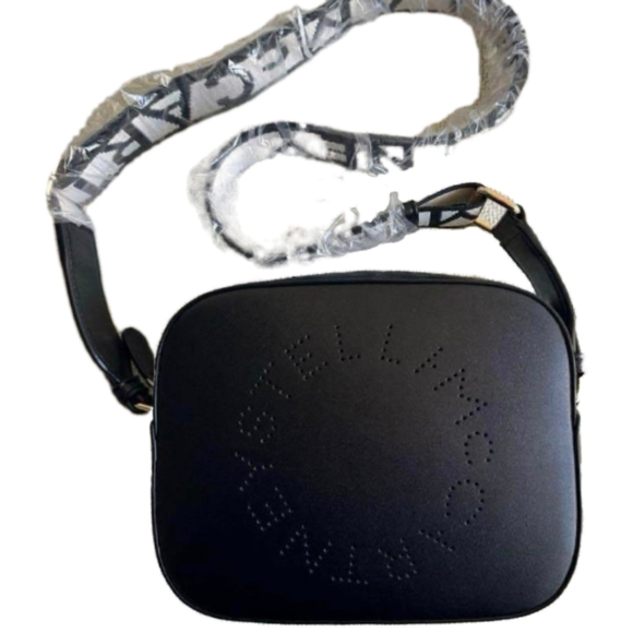 Stella McCartney Perforated Logo Sustainable Camera Crossbody Bag - Picture 2 of 6